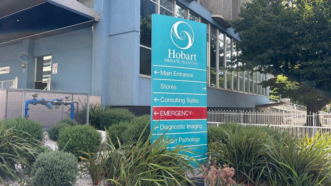 Hobart Private Hospital sign