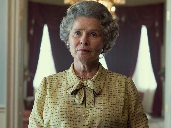 Imelda Staunton as the Queen in The Crown, season five. Picture: Netflix