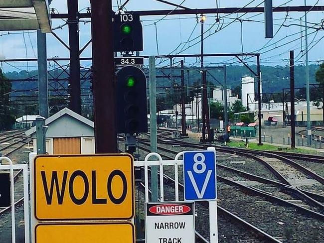 The yellow WOLO signs are deployed during extreme heat conditions for Sydney trains. Picture: Supplied