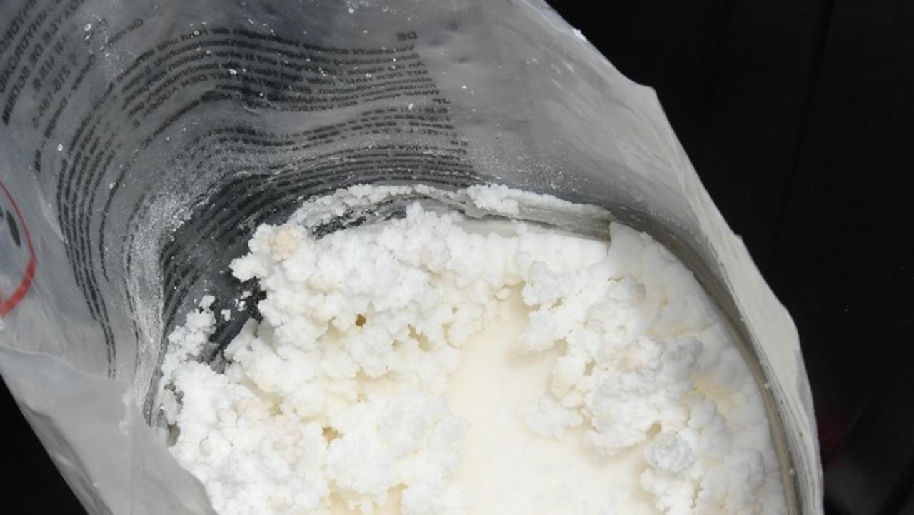 Eight kilograms of methylamphetamine powder and a further 28 kilograms of methylamphetamine liquid were seized. Picture: NSW Police