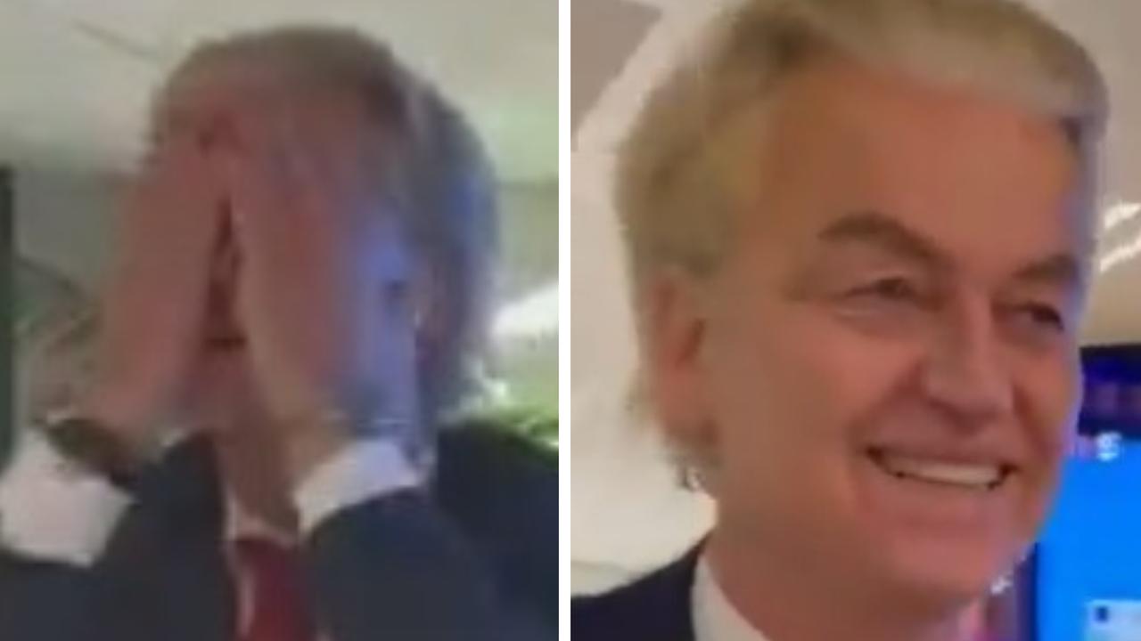 Geert Wilders reacts to Wednesday’s Dutch election results. Picture: X