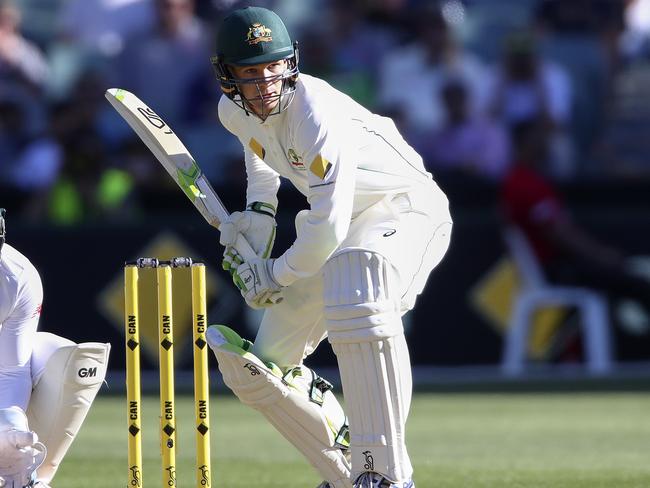 Handscomb uses his feet beautifully to spin. Picture Sarah Reed