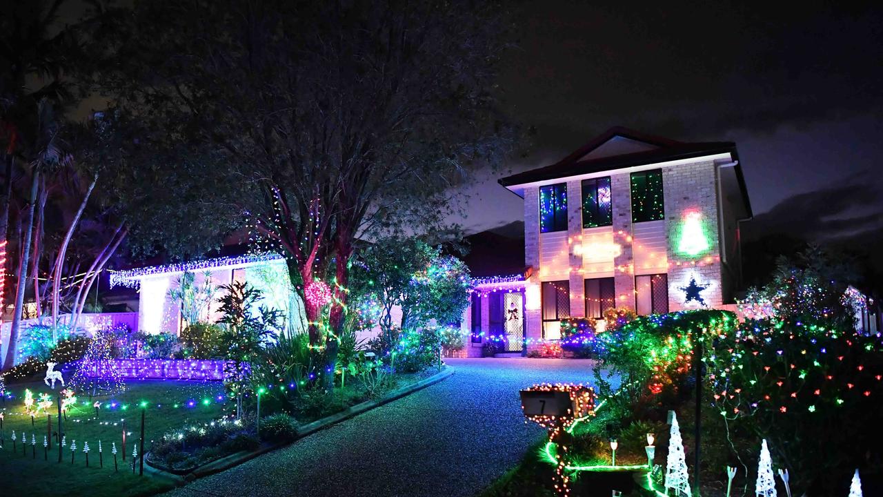 Christmas lights on Rainsford Place, Buderim. Picture: Patrick Woods.