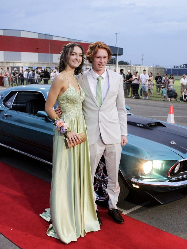 Elise Dorfler and Parker Miller at the 2023 Kepnock State High School formal.