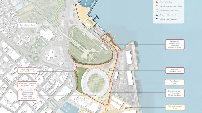 Macquarie Point Precinct Plan map