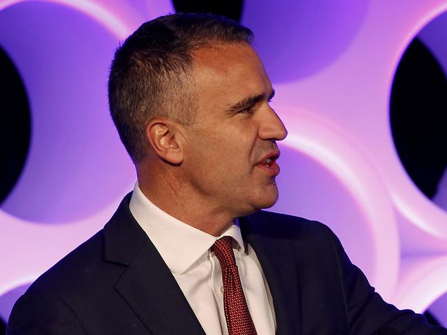 SYDNEY, AUSTRALIA - NewsWire Photos OCTOBER 10 , 2024:   South Australian Premier Peter Malinauskas speaks at the  Social Media Summit at ICC Darling Harbour Sydney.  Picture: NewsWire / John Appleyard