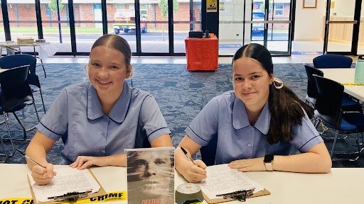 Dubbo students are engaging with creative writing through Luke and Brenda Taylor's Crime Story workshops. Photo: Supplied.