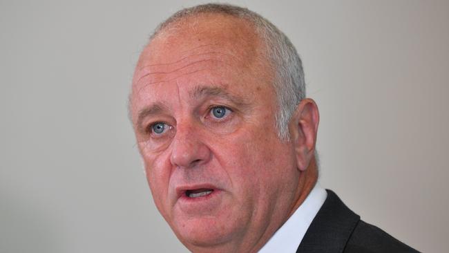 Socceroos coach Graham Arnold pictured at the Asian Cup squad announcement on Thursday. Picture: AAP 