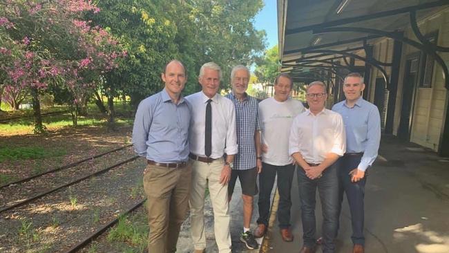 Member for Tweed Geoff Provest MP with stakeholders celebrating $7.8 million in funding for the construction of the Tweed stage of the Northern Rivers Rail Trail project. *Picture taken before COVID-19 restrictions