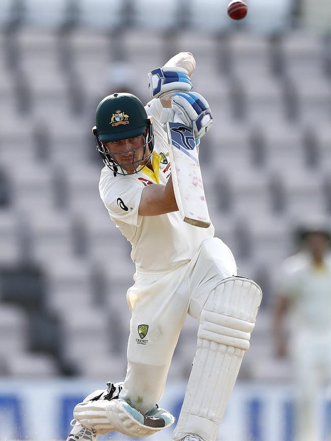 Cameron Bancroft resumes on Day Three with a chance to force his way back into the Australian squad. Picture: Ryan Pierse/Getty Images