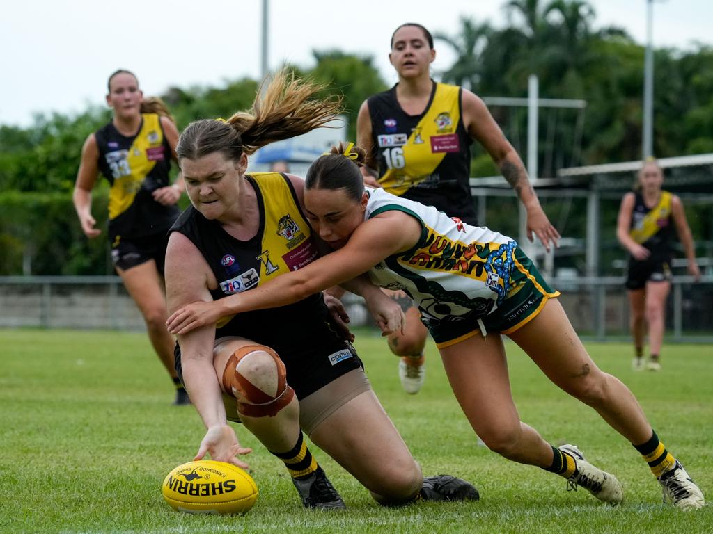 Nightcliff Tigers went down to reigning premiers PINT in Round 14 of the WPL 2024-25. Picture: Tymunna Clements / ALFNT Media