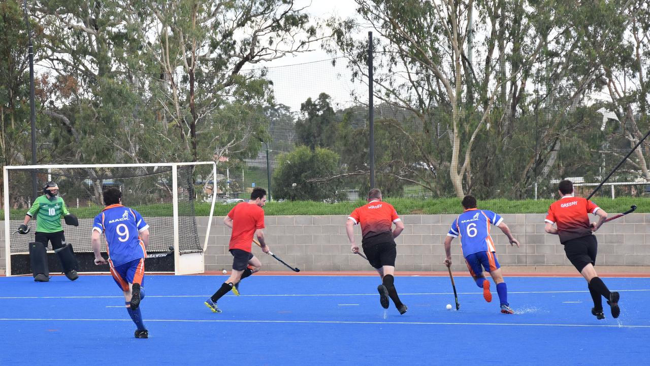 Newtown Tigers attacker makes a last-ditch attempt at scoring.