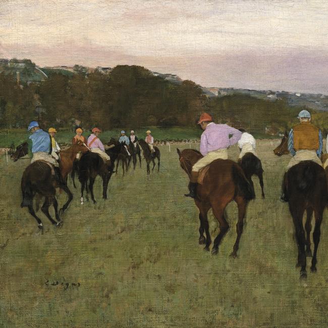 Edgar Degas’s Racehorses at Longchamp (1871), Museum of Fine Arts, Boston