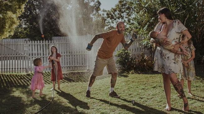 Diego and Hayley Allen with their four children. Photo – contributed.