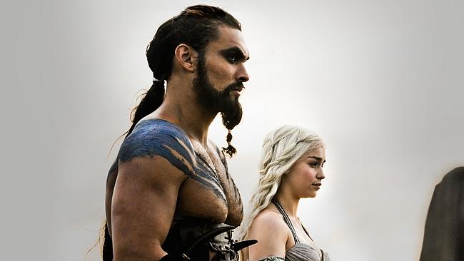 Khal Drogo (Jason Momoa) and Daenerys Targaryuen aka Khaleesi (Emilia Clarke) in Game Of Thrones