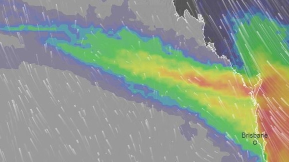 Widespread rain is expected over parts of southeast and central Queensland this week. Picture: Ventusky