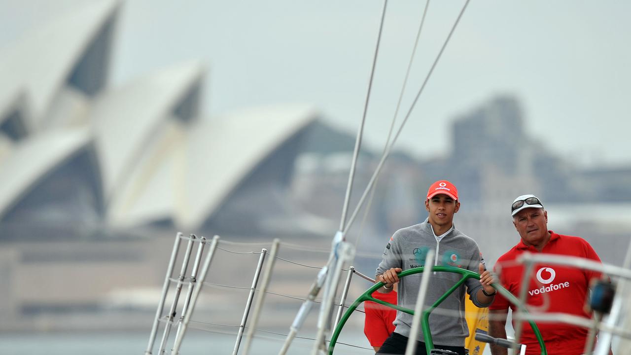 Sailing the Sydney Harbour with Australian yachtsman Ian Murray in 2010. Photo: AAP Image/Paul Miller