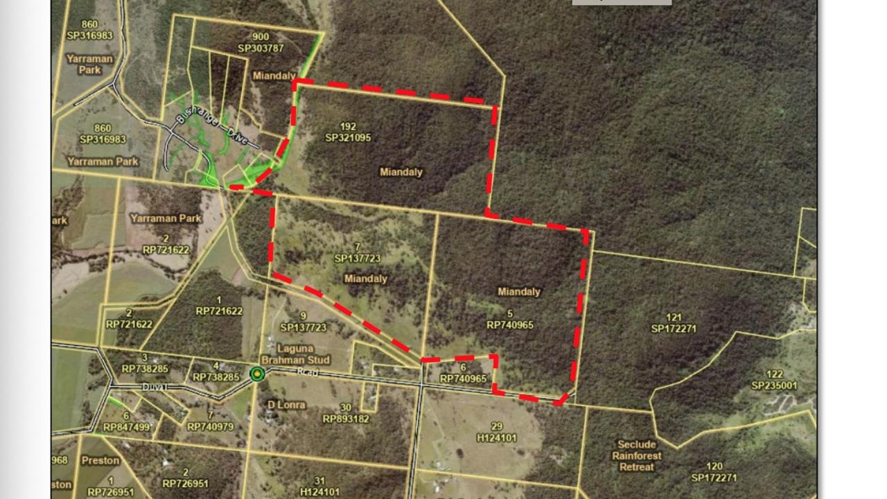 The location of the proposed Twin Creeks Eco Park in Preston, Whitsundays. Picture: Veris