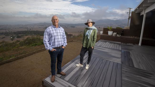 Dean and Kath Merlo at their home in Boonah, Queensland. Picture: Glenn Hunt