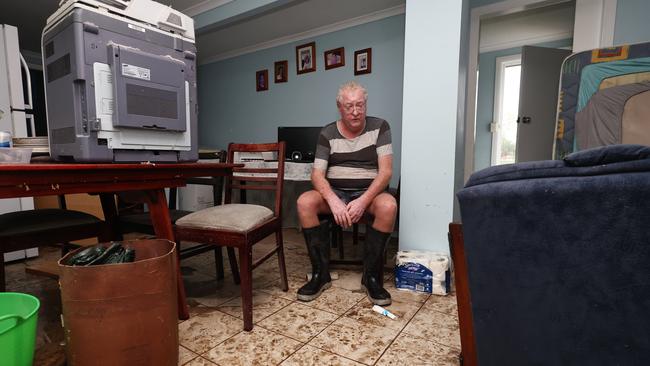 Cardwell resident Ian Rowe has lived in his Roma Street house for 36 years, and has never seen flood waters rise so high as they did on Sunday night. Picture: Brendan Radke