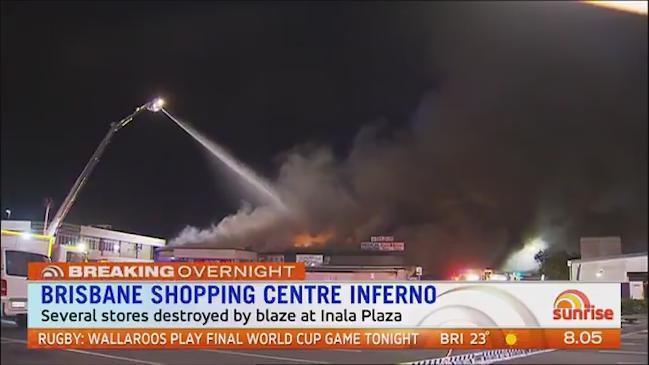 Twelve shops at the Inala Civic Centre have been destroyed by fire