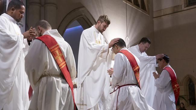 The presbyteral ordination ceremony in Brisbane. Picture: Natalie Grono