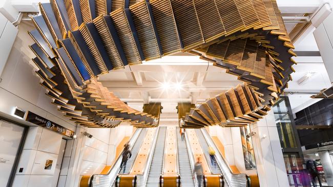 The reborn escalators at Sydney’s Wynyard station.