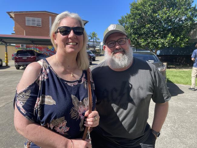 Davin Grieve (right) said he did not want Mr Dutton to win. Picture: Andrew Hedgman/ NewsWire