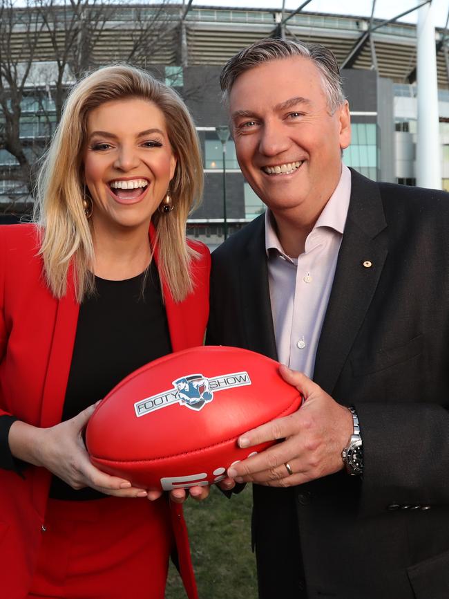 Eddie McGuire and his Footy Show co-host Sam Newman. Picture: Alex Coppel