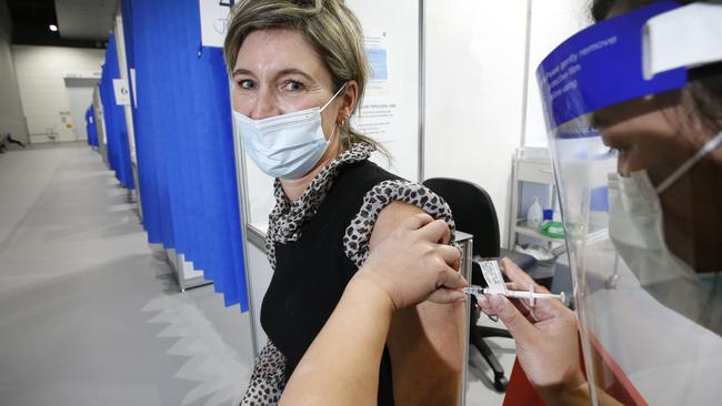 More than four million Australians have now had at least one of their two vaccine injections. Picture: David Caird