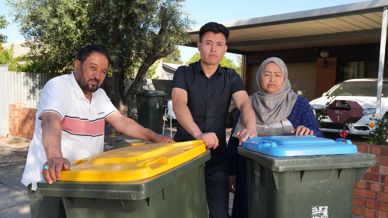 A number of councils around Adelaide can fine residents up to $312.50 for leaving their bins out too long. Picture: Dean Martin