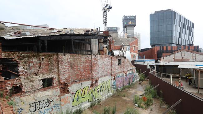 Property Developer Caydon ran a tour of the Nylex Clock redevelopment in Cremorne. Picture: Alex Coppel.