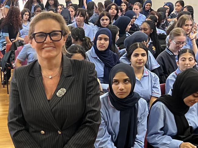 ACT Supreme Court Judge Chrissa Loukas-Karlsson addressed the legal studies classes at her former school, Liverpool Girls High.