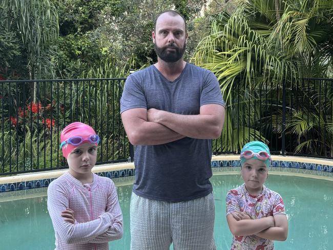 Andrew Duncan is fighting to keep his backyard swim school open. Picture: Supplied