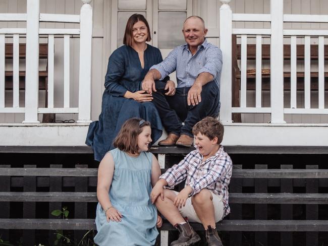 PADDOCK TO PLATE: Claire and Stephen Schmidt (shown with their children) from Victoria Hill Lamb participated in TSBE's E-Ag program which helped them on their e-commerce path to deal directly with consumers. Picture: Contributed