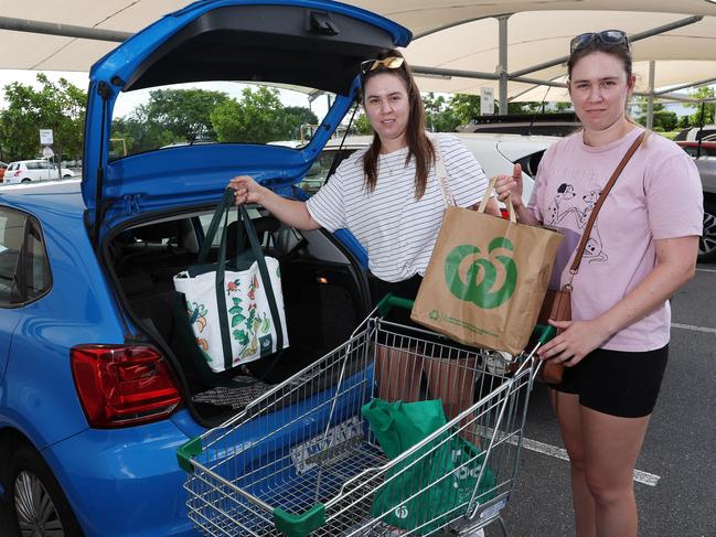 Identical twins Miller and Tyler Ferris, 27, shopping at Racecourse Village, Ascot. Picture: Liam Kidston