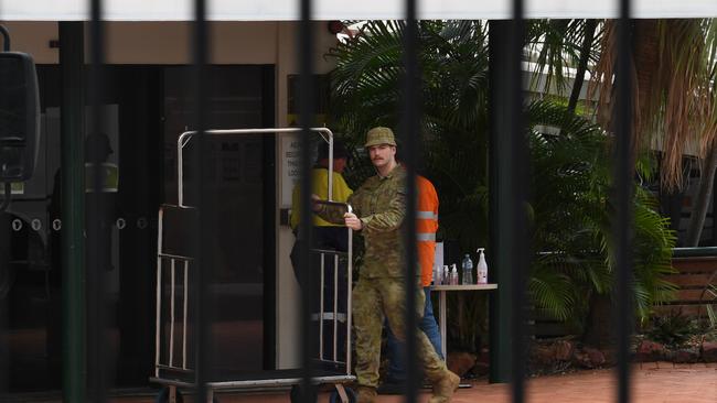 Defence personnel will depart Darwin Travelodge quarantine today. Picture: Katrina Bridgeford