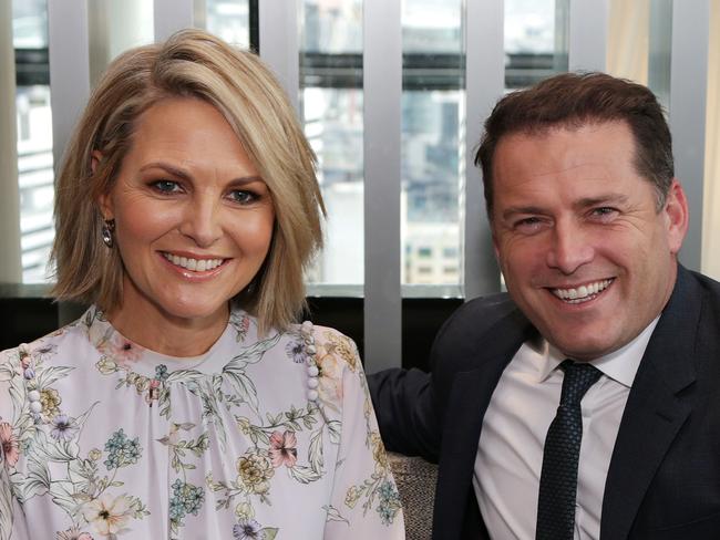 Today Show Melbourne Morning Tea. Karl Stefanovic and Georgie Gardner. Picture Julie Kiriacoudis