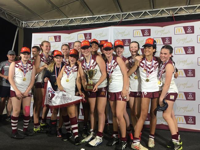 Wests Juniors won the under 13 girls premiership