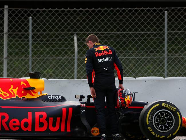 Max Verstappen also encountered problems when his car stopped on the track late in the session
