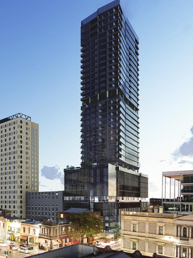 Adelaide's tallest building is being built at 11-27 Frome St. Image: Supplied.