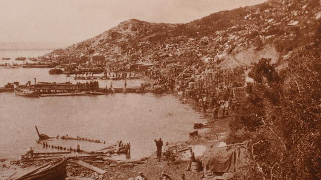 Scene of Gallipoli from the photographs of Charles Ryan. There's two exhibitions at Ivanhoe's Hatch Gallery for Anzac commemoration. Picture: Kris Reichl