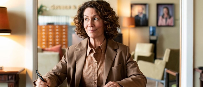 Black humour … Kitty Flanagan plays a probate solicitor in new ABC dramedy, Fisk. Picture: Supplied/ABC