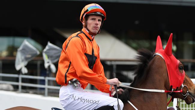 Nick Heywood looks hard to beat in the Jockey Challenge. Picture: Getty Images