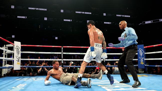 Garcia stunned the world when he demolished Haney. Al Bello/Getty Images/AFP