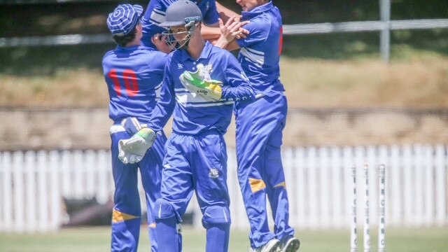 Nudgee celebrate a wicket against BBC.