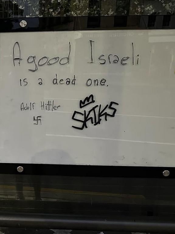 Anti-Semitic graffiti seen around Sydney, including Rozelle. Picture: Supplied