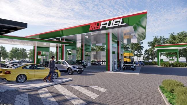 A concept image of the proposed new service station at Gympie Rd, Lawnton. Image: Commercial Real Estate