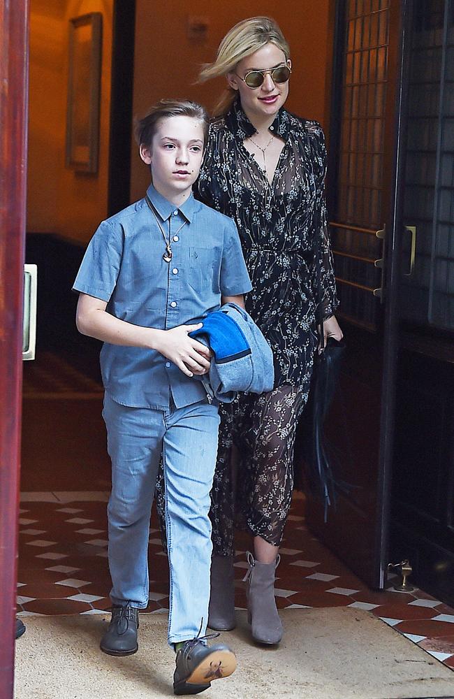 Kate Hudson spotted in Zimmermannon June 9, as she takes her son Ryder out for a dinner date in New York City. Picture: Splash