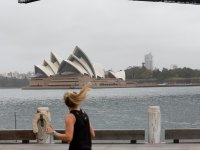 SYDNEY, AUSTRALIA - NewsWire Photos SEPTEMBER 9, 2020: A woman runs at Milsons Point on a windy and cloudy morning.
Picture: NCA NewsWire / Damian Shaw
